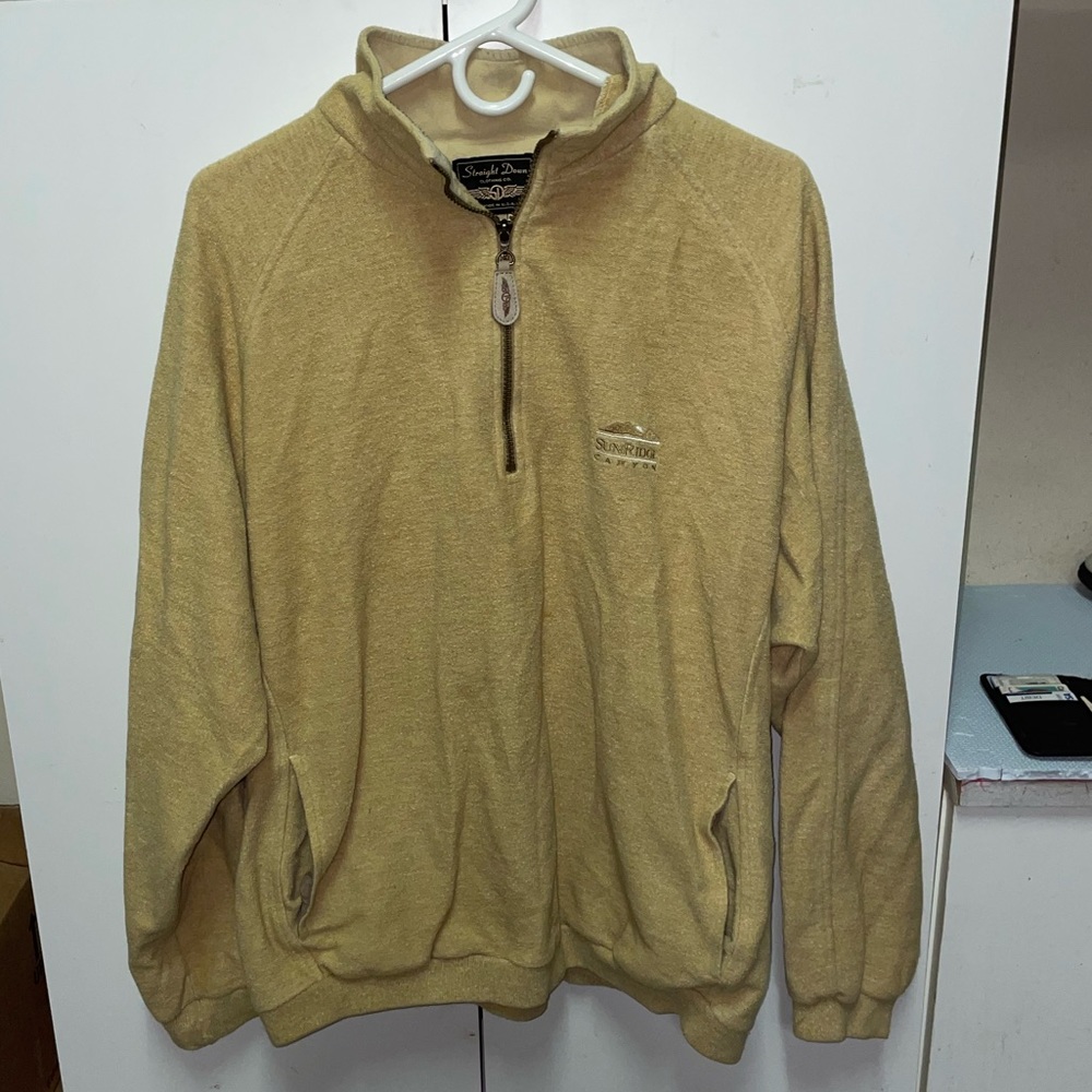 Straight Down Pullover Mens 1/4 Zip Sweater Golf size L